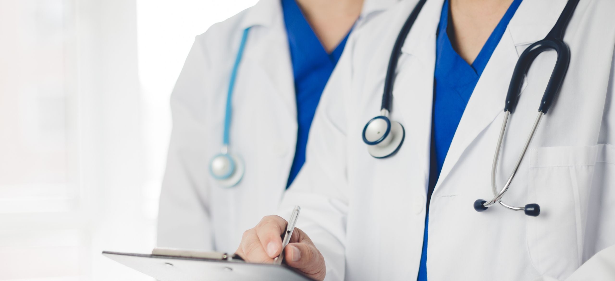 Doctor's stethoscope and white lab coat